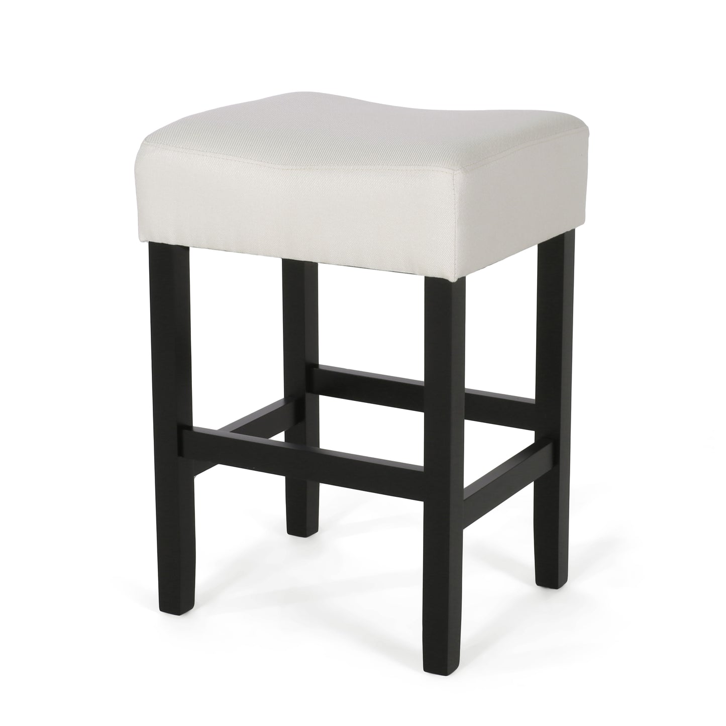 Set of 2, 26.75" Backless Leather Counter Height Barstool, Beige