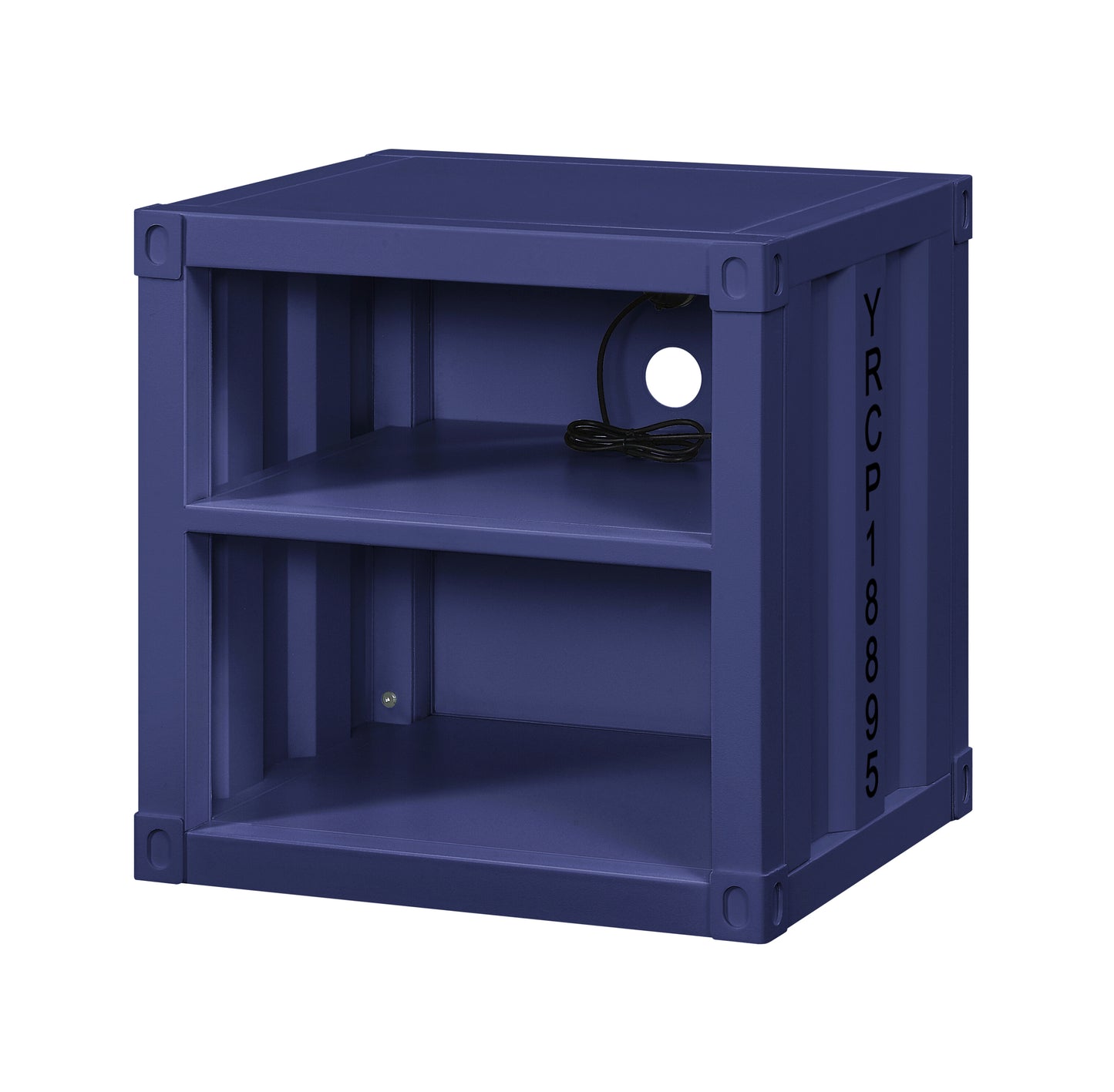Cargo Blue Finish Nightstand W/USB