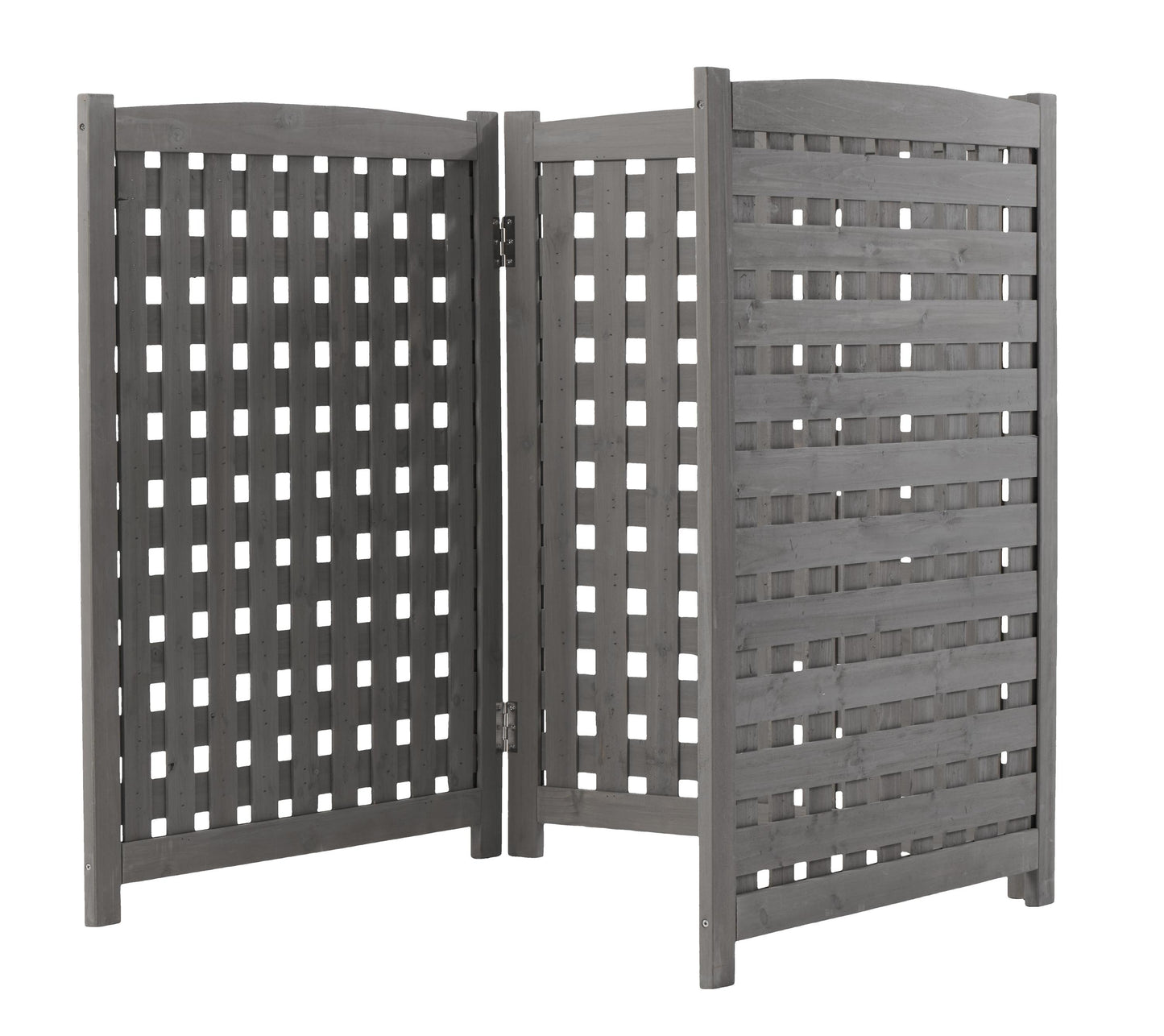 3-Panel Outdoor Air Conditioner Fence Screen, Outside Wood Privacy Fence, 32' W x 38' H