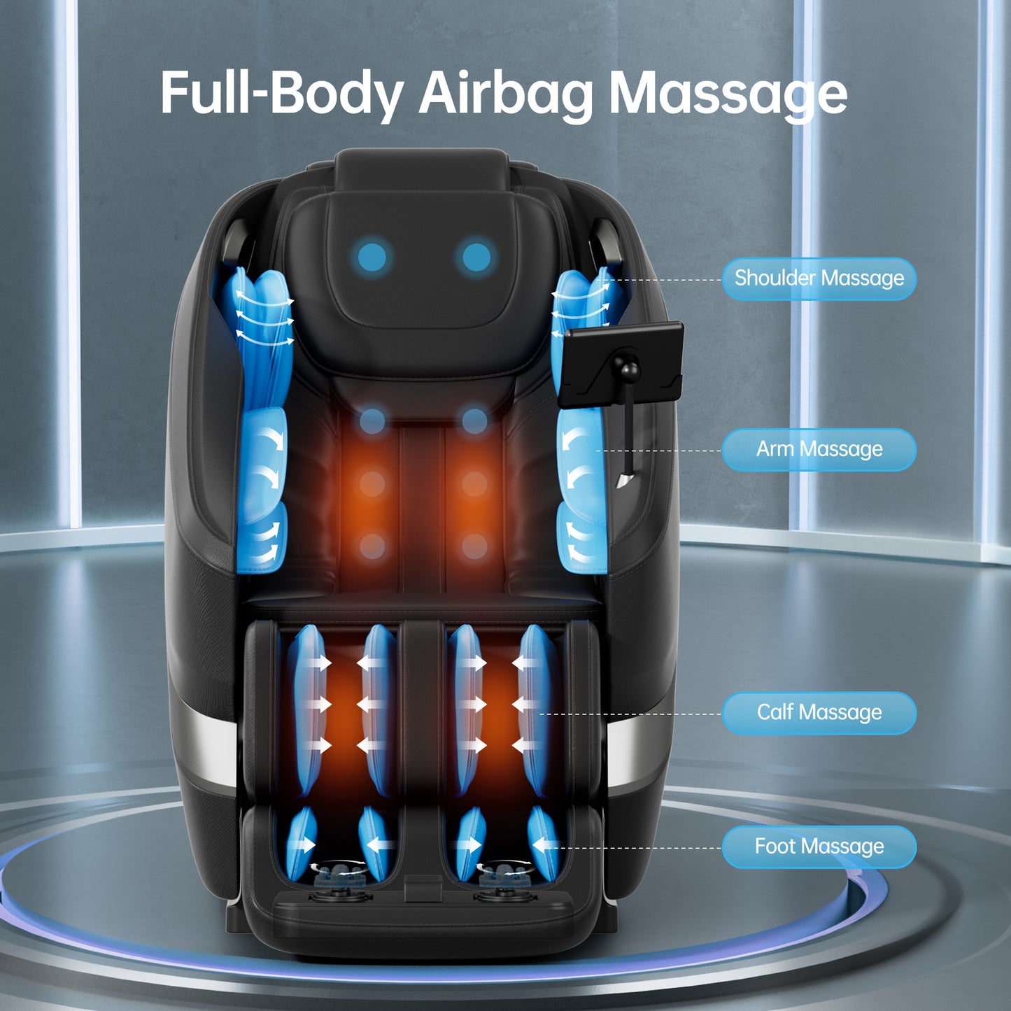 Massage Chair Full Body, Shiatsu Massage Chair Recliner with Airbag Massage, LCD Touch Screen, Lower Back and Calf Heating, Customizable Features and Zero Gravity Modes (Black)