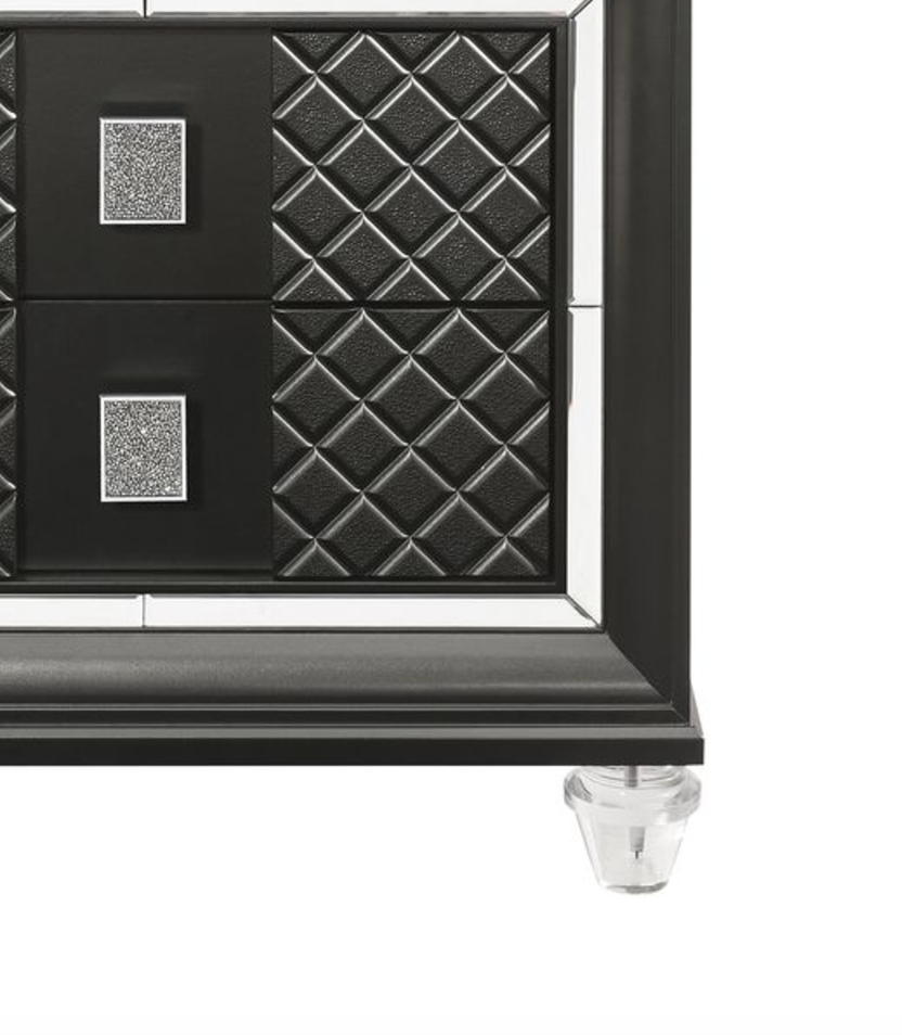 Sawyer Metallic Gray Finish Nightstand