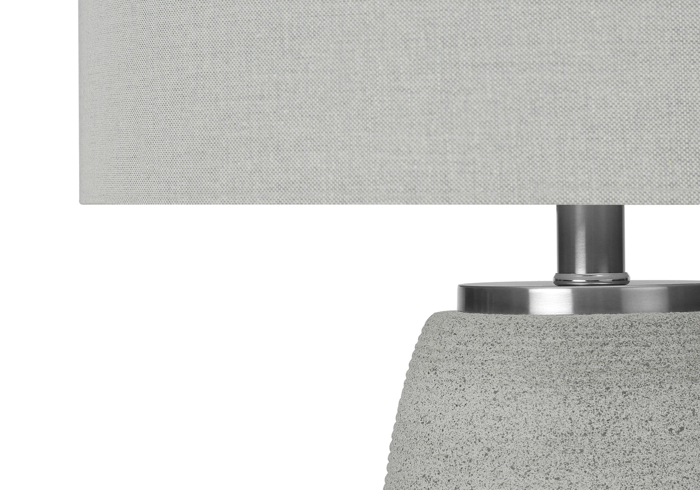 Lighting, 25"h, Table Lamp, Grey Ceramic, Grey Shade, Modern