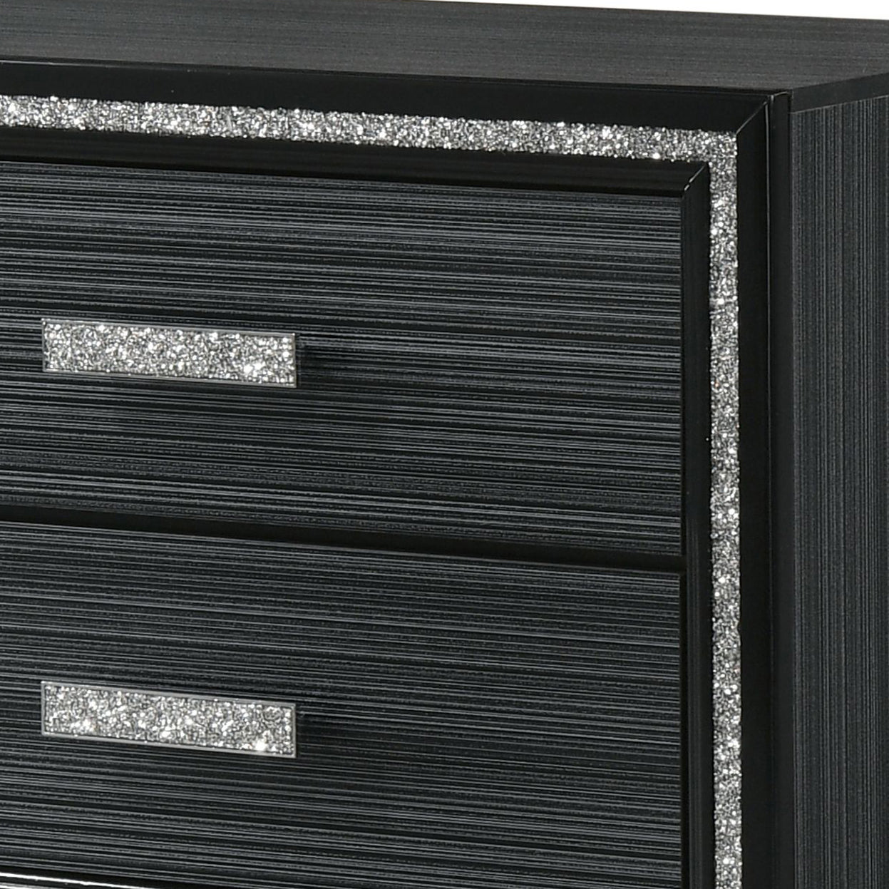 Haiden Weathered Black Finish Nightstand