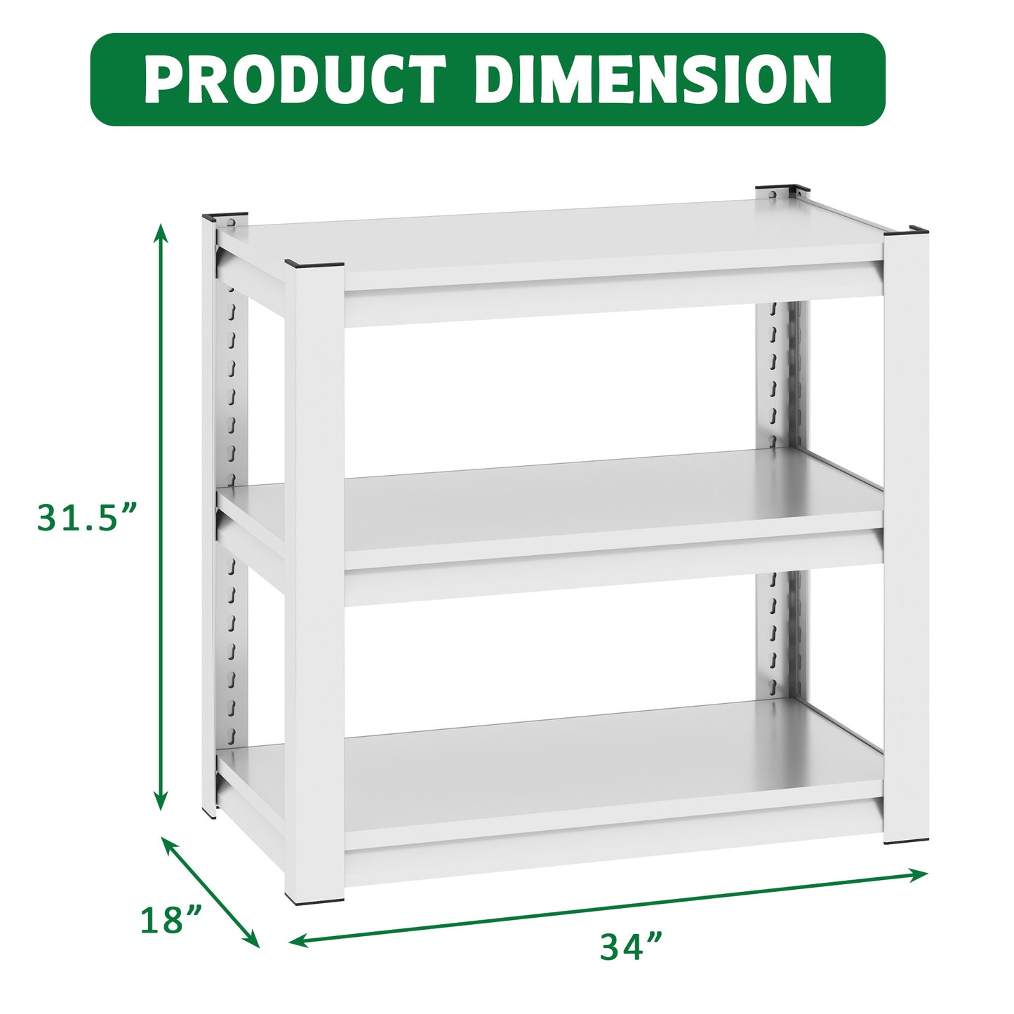 40-50 Gallon Fish Tank Stand - Metal Aquarium Stand, 31.5 "L x 18 "W x 34"H Adjustable Heavy Duty Reptile Tank Stand, Adjustable 3-Tier Fish Tank Rack Shelf for Home Office, Tank Not Included