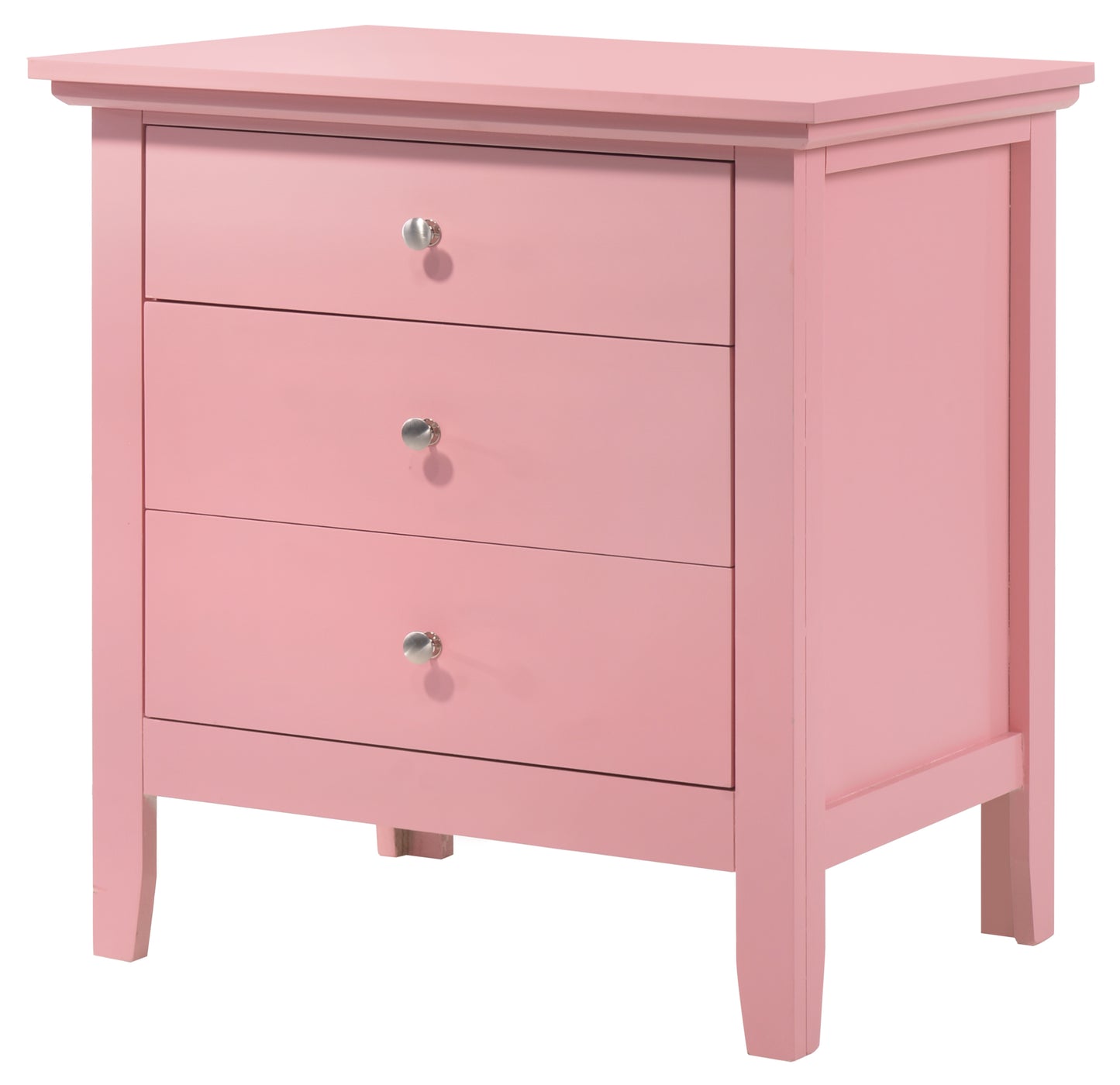 Charming Pink Nightstand With Storage