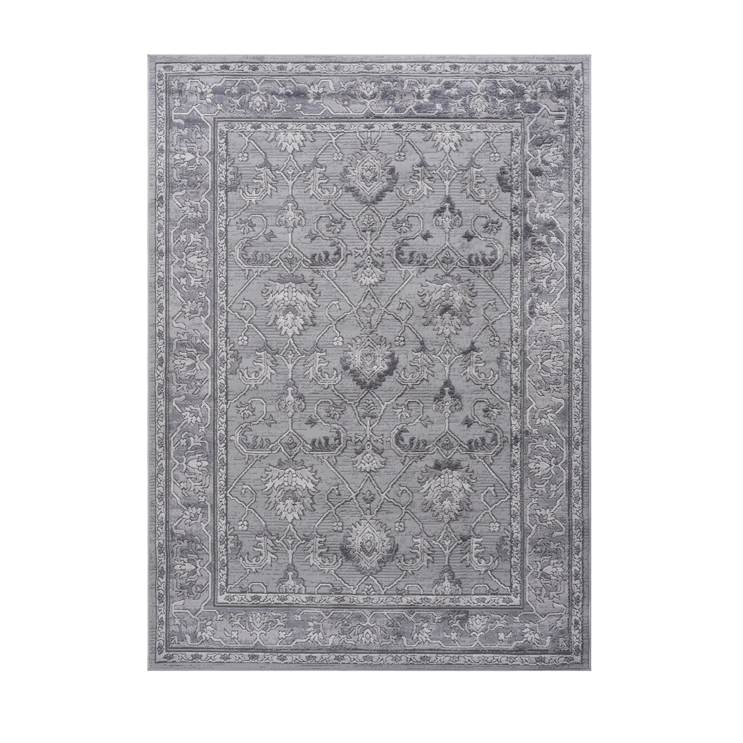 5X7 Grey/Oriental Non-Shedding Living Room Bedroom Dining Home Office Stylish and Stain Resistant Area Rug