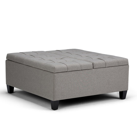 Harrison - Coffee Table Storage Ottoman - Dove Grey