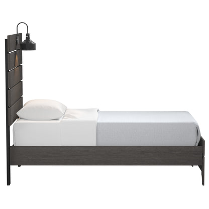 Junipe Brown Twin Bed With Lights