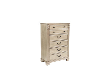 Antique Silver 1pc Chest Of Drawers Storage Bedroom Furniture Traditional Classic Style Chest