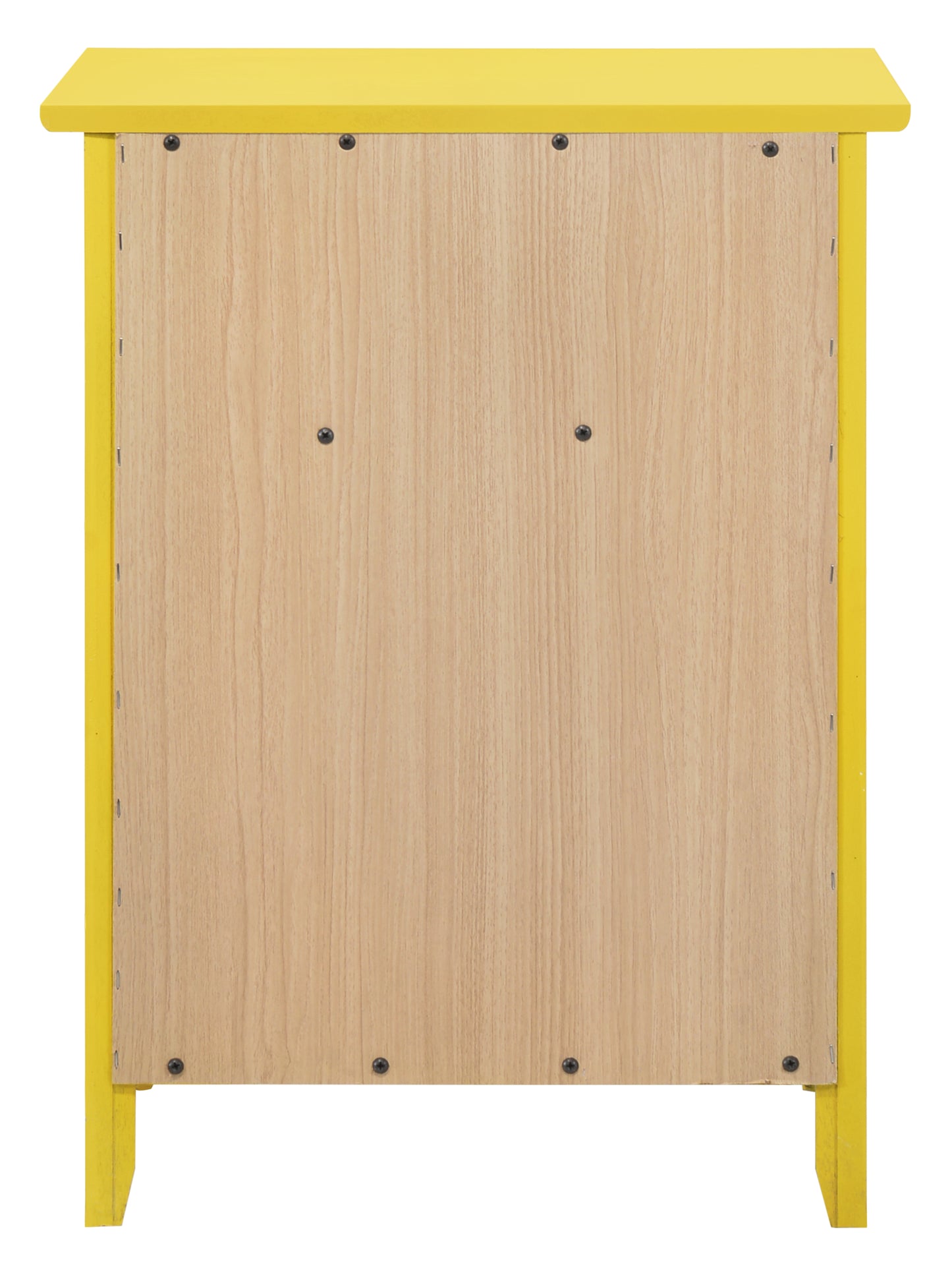 Vibrant Yellow Casual Nightstand