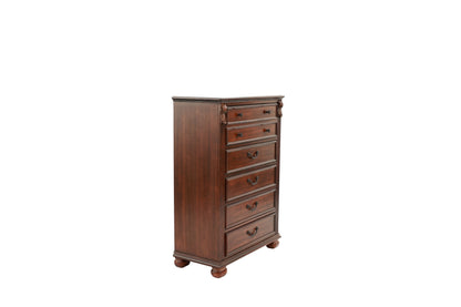 Dark Cherry 1pc Chest Of Drawers Storage Bedroom Furniture Traditional Style Chest