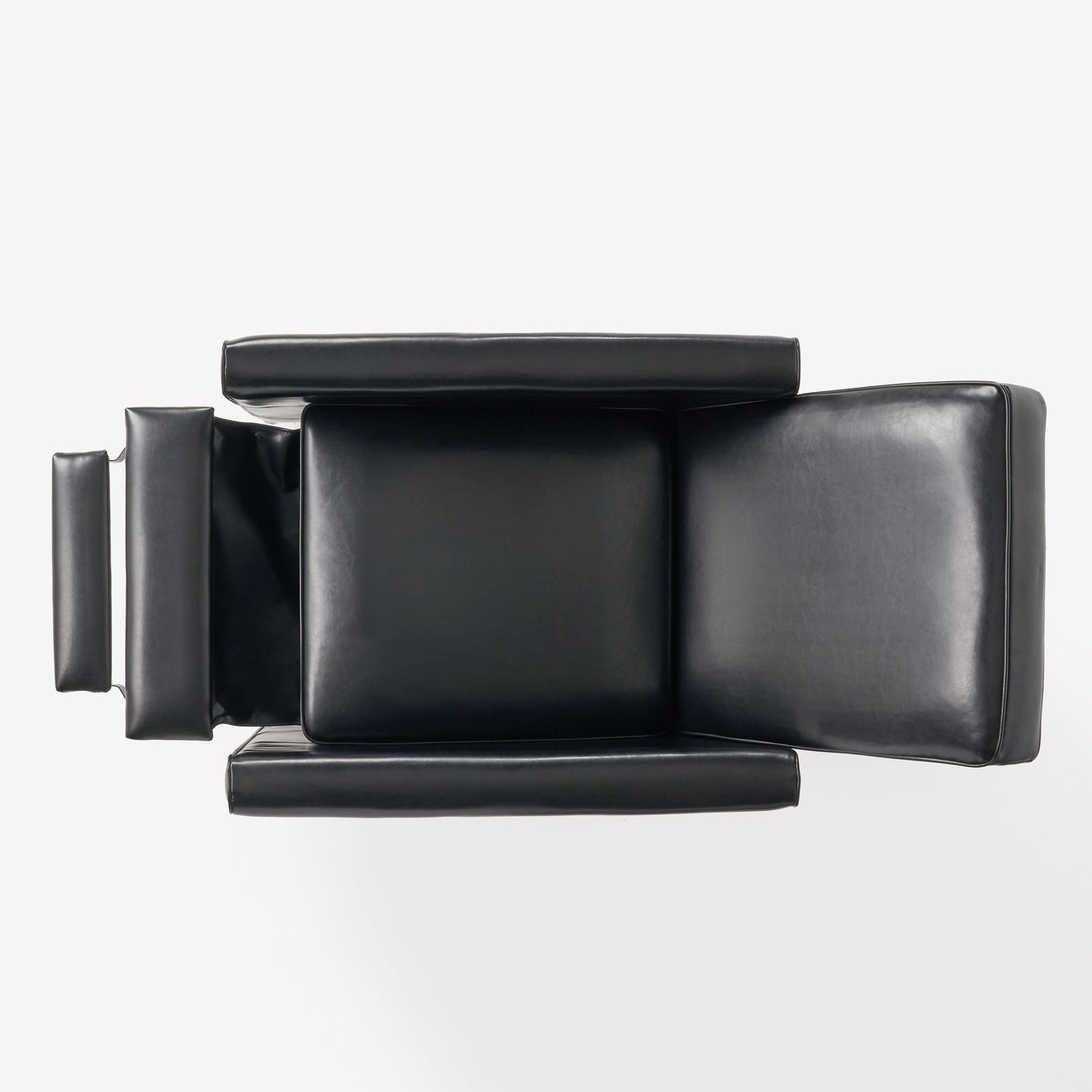 Black Faux Leather Push Back Chair for Elegant Home Décor