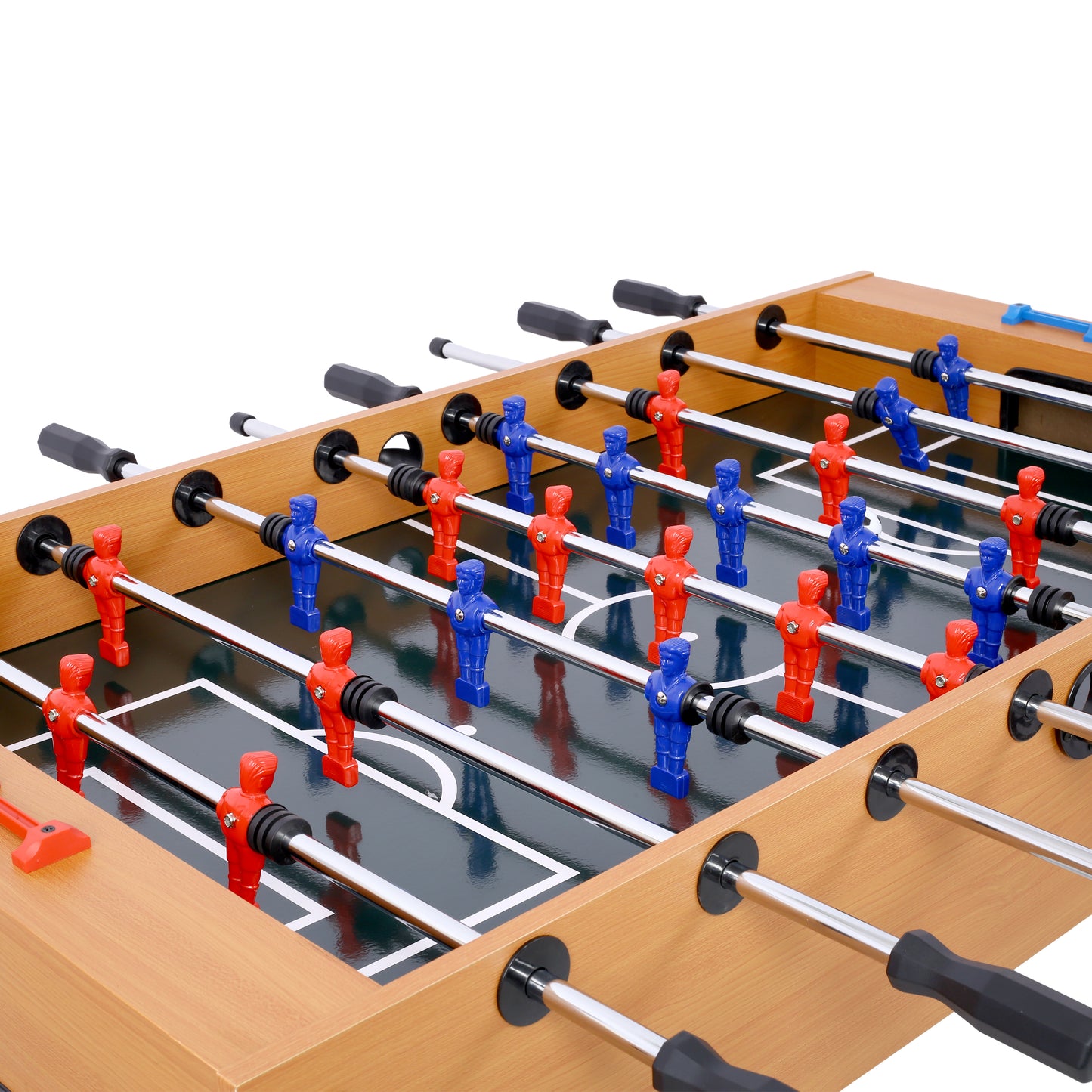 54-Inch Hurricane Foosball Table for Family Game Rooms with Light Cherry Finish, Analog Scoring and Free Accessories brown