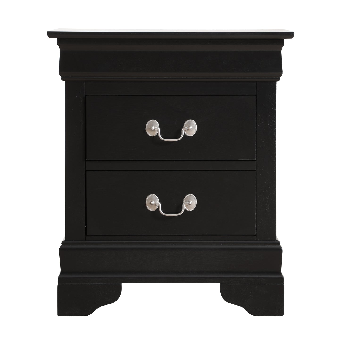 Elegant Black Traditional Nightstand