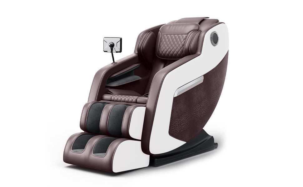 Open Massage Chair,Full Body Zero Gravity Recliner with Bluetooth, Hip Heating, Foot Massage and Air Massage System for Home Office, for mom/dad (Brown)