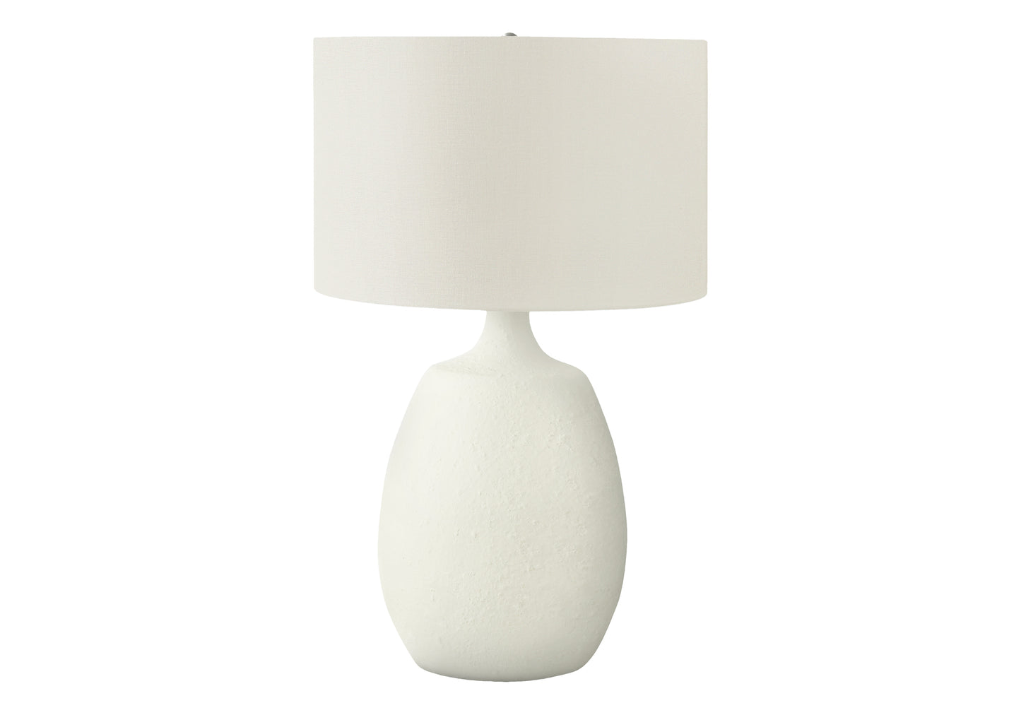 Lighting, 26"h, Table Lamp, Ivory / Cream Shade, Cream Resin, Contemporary