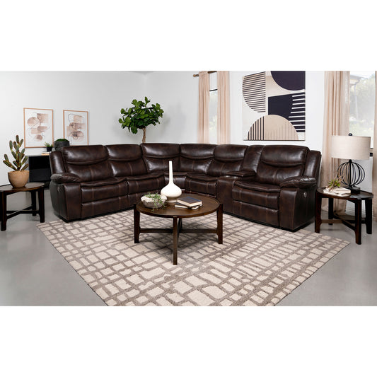 McLean Dark Brown Power Reclining Sectional Sofa