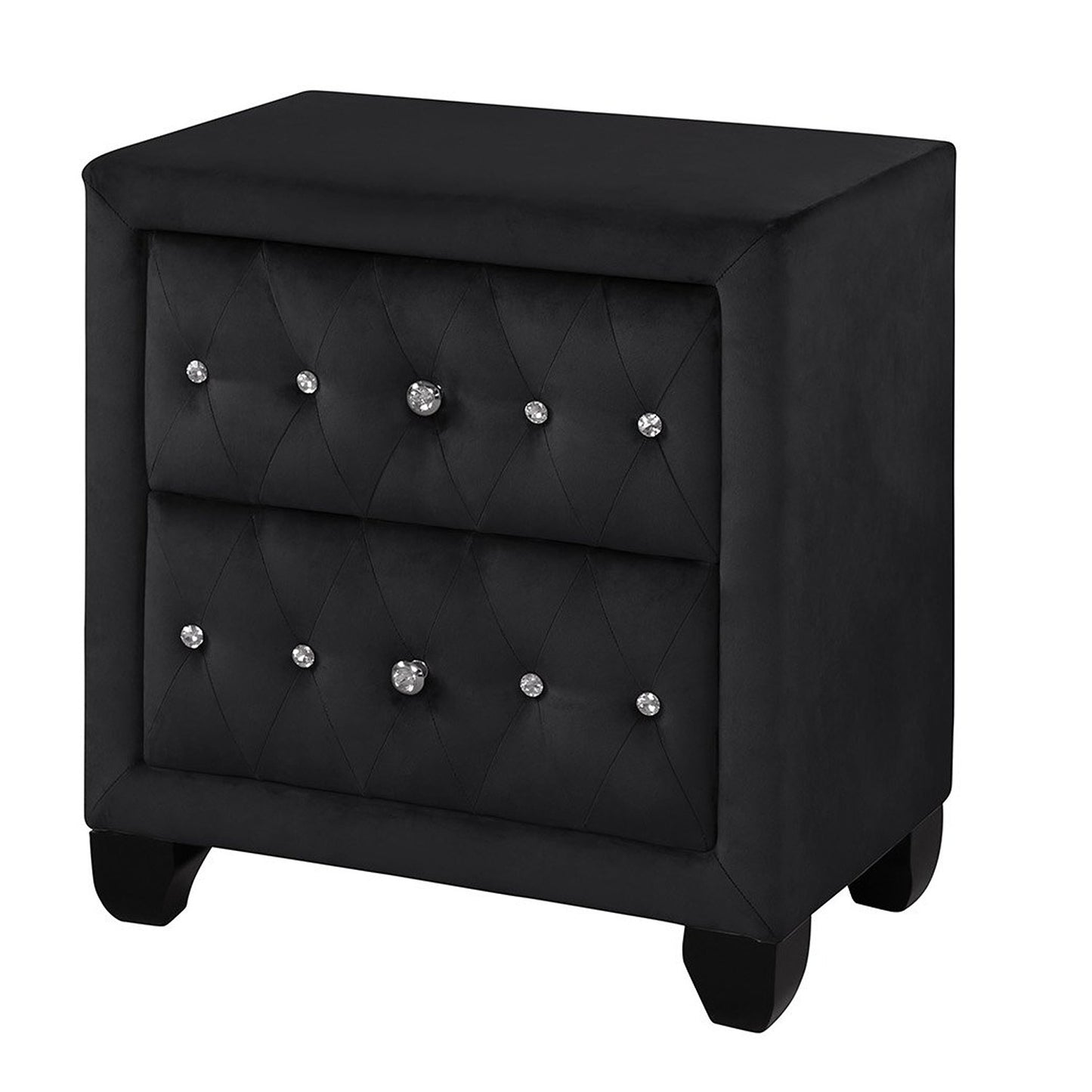 Modern style Night Stand Made With Wood In Black