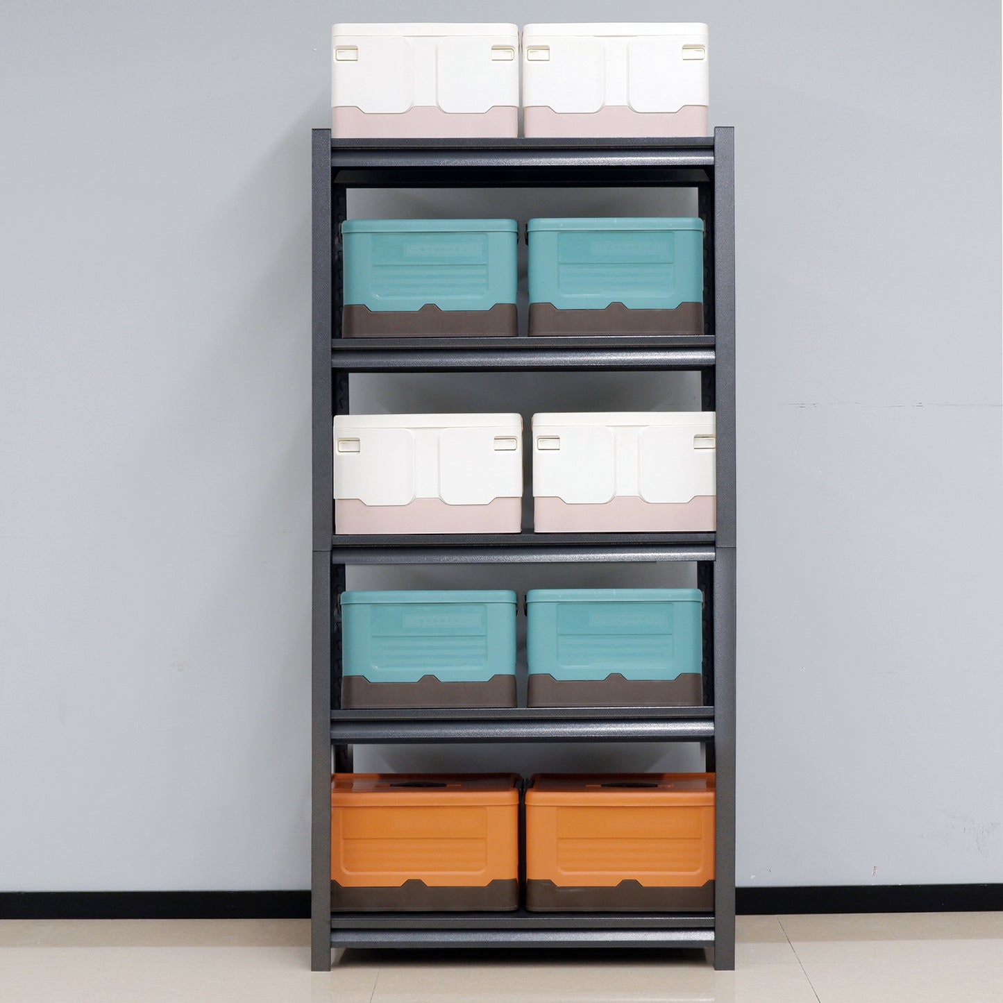 63"H  5 Tier Metal Shelves for Storage Garage Shelving 2000LBS Heavy Duty Storage Shelves Adjustable Garage Shelf Industrial Shelving Unit Storage Utility Rack,31.5"W*15.7"D*63"H,Black