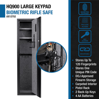 4.33 CU FT BIOMETRIC KEYPAD RIFLE SAFE