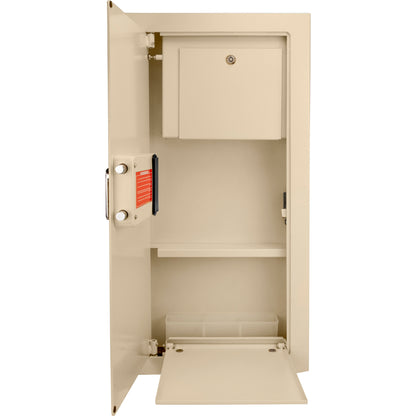 0.82 CUBIC FT LEFT OPEN BEIGE  BIOMETRIC WALL SAFE