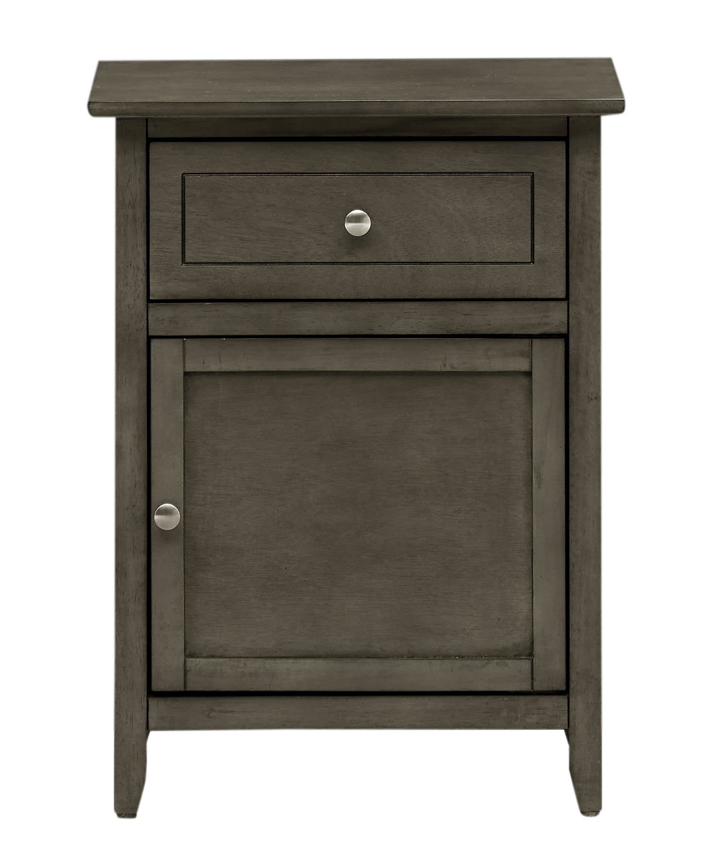 Chic Transitional Gray Nightstand