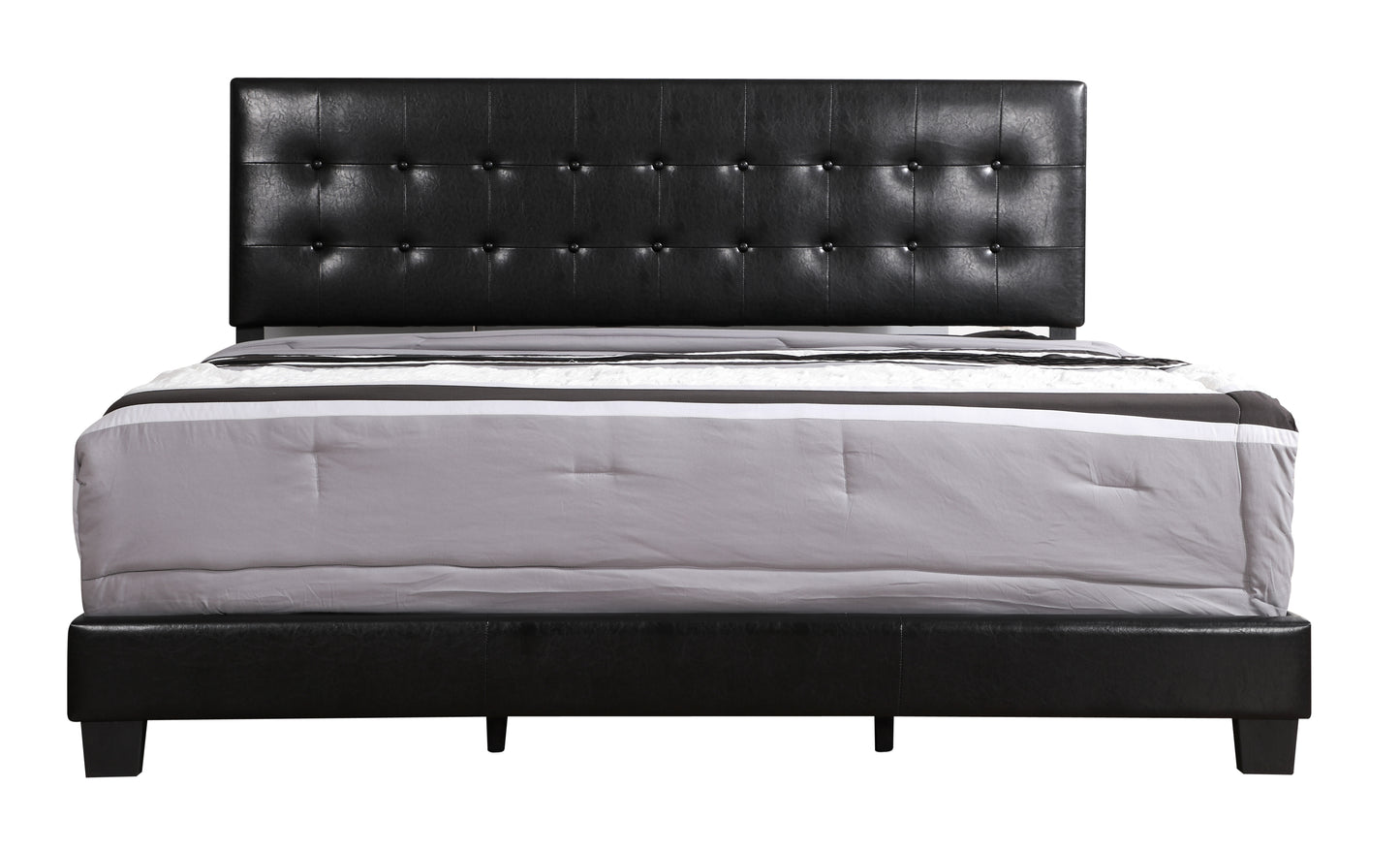 Stylish Black Contemporary Queen Bed