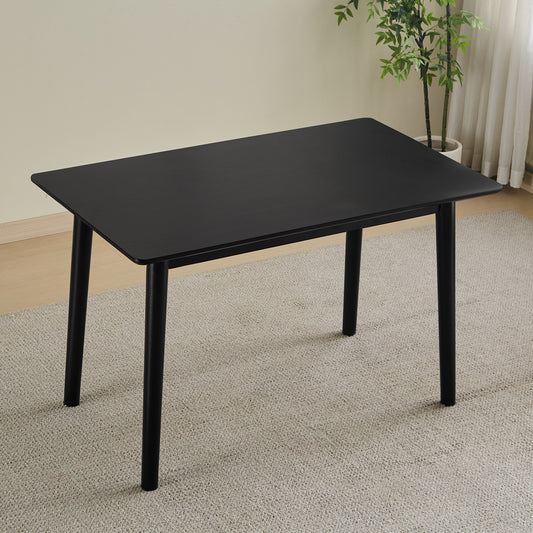 47-inch dining table Black solid wood kitchen table Dining table suitable for small space kitchen table modern home furniture