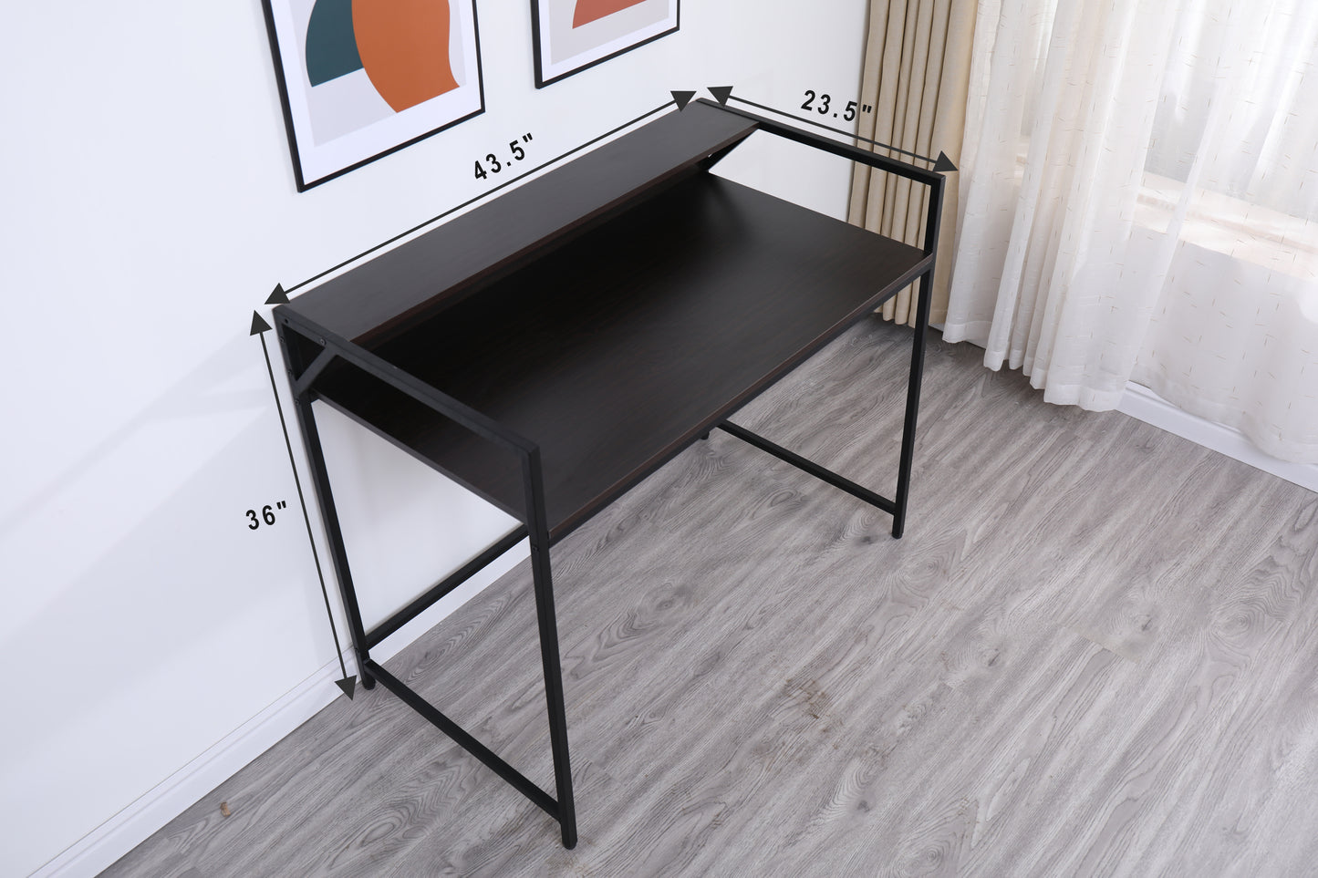 Black Console Table Narrow Modern Entryway Table Small Behind Couch Table Skinny Sofa Table Hallway Table for Living Room Foyer Bedroom Corridor Office