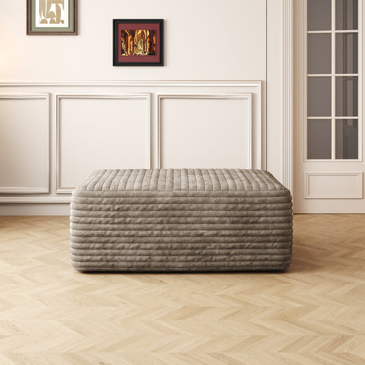 37.40'Sofa ottoman ,No Assembly Required,Camel(Plush Corduroy Fabric)