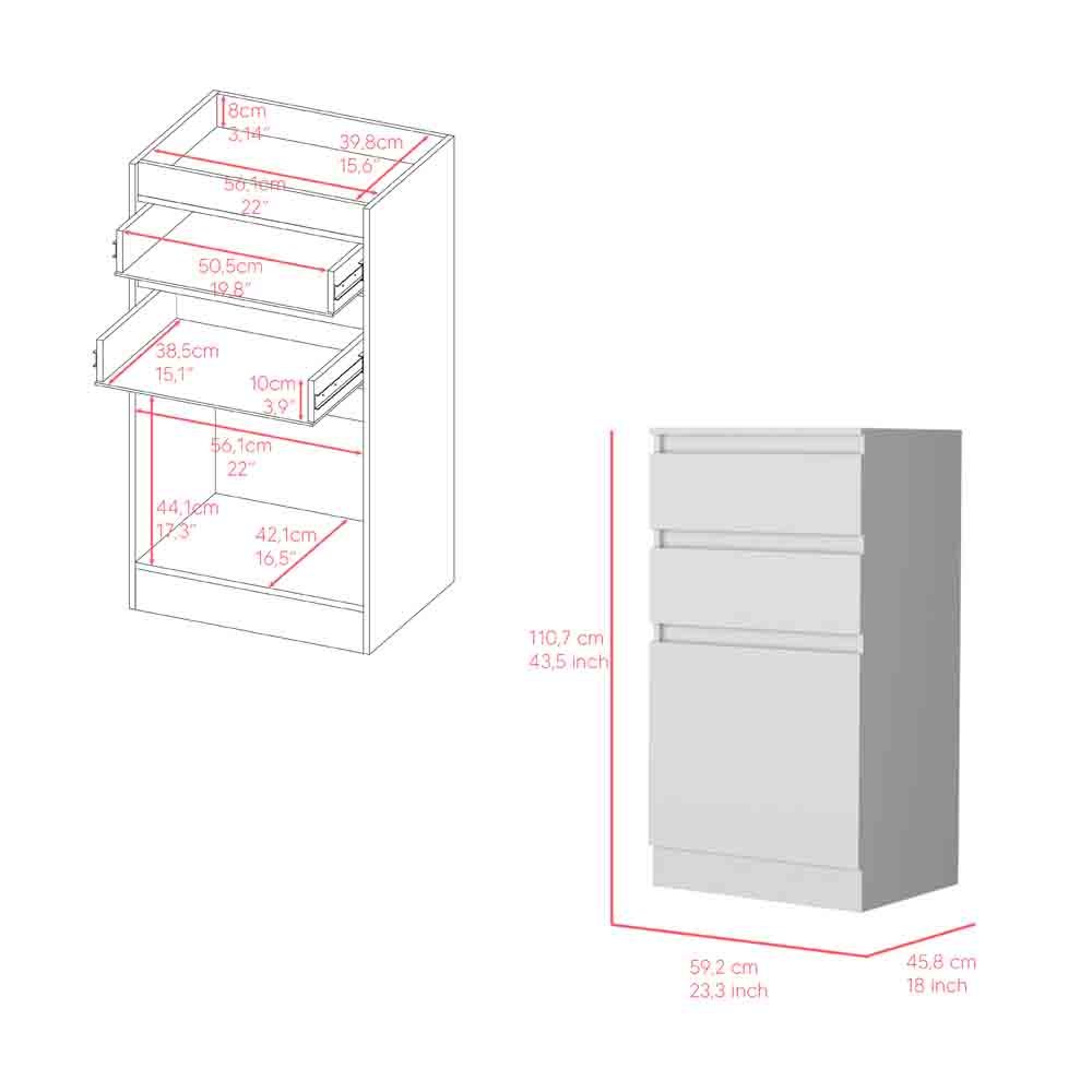 Dresser Asturias, Jewerly Box, White Finish