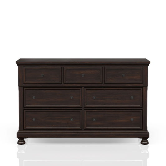 Seven Drawer Dresser Dark Cherry
