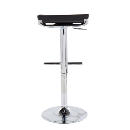 Mirage Ale Contemporary Adjustable Bar Stool in Chrome and Black Mesh by LumiSource