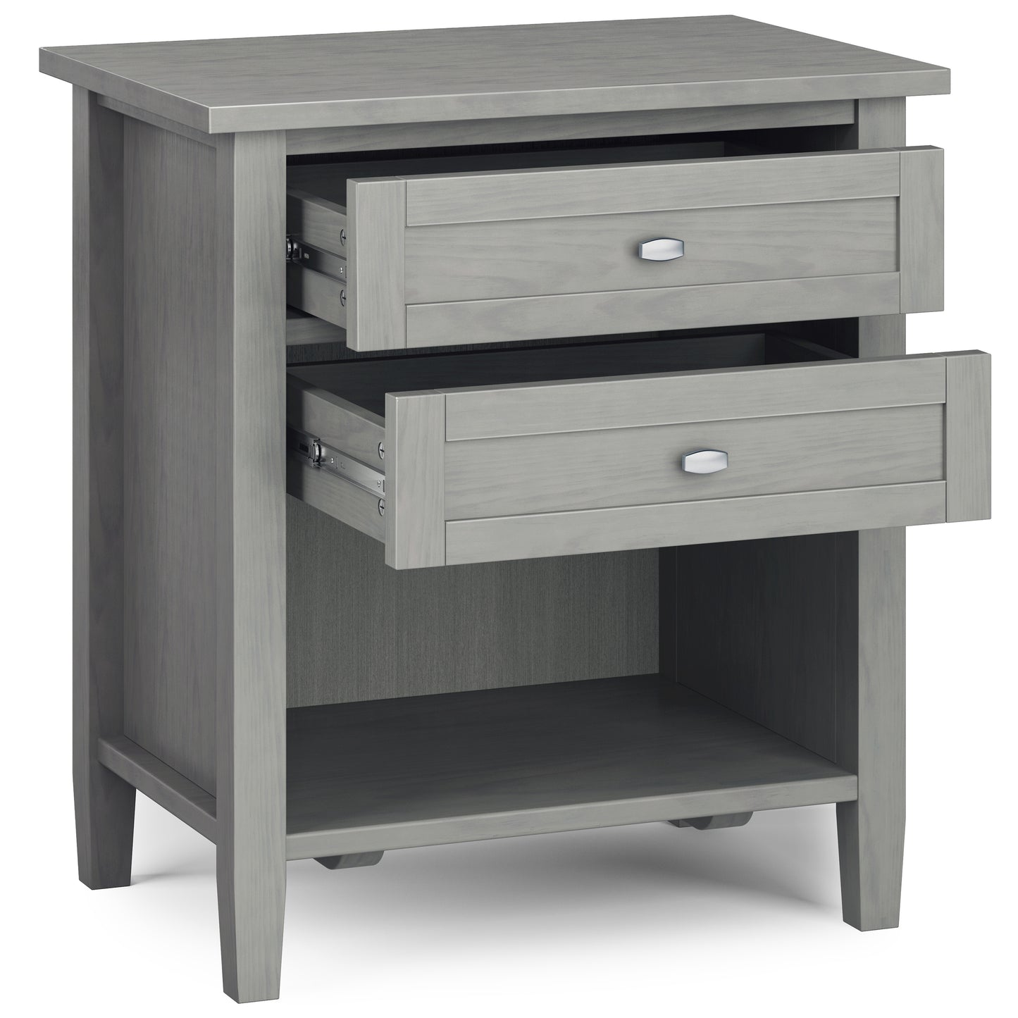 Warm Shaker - Bedside Table - Fog Grey