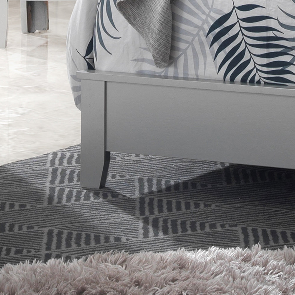 Elegant Transitional Full Bed In Silver Champagne