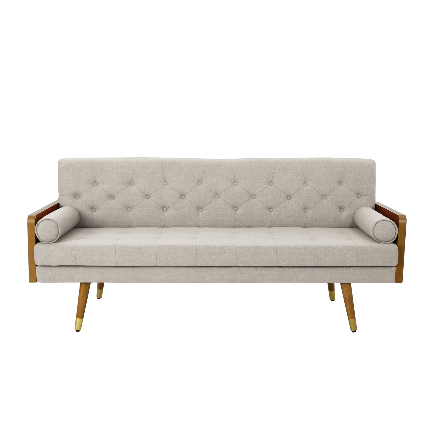 Aidan Mid Century Modern Tufted Fabric Sofa