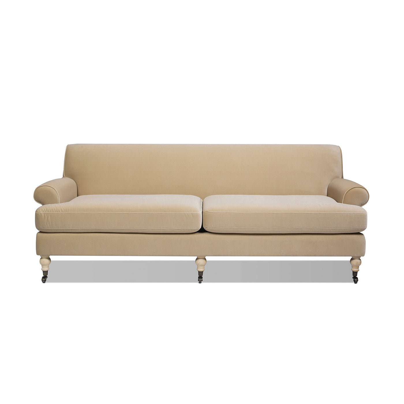 Alana 88" Lawson Two-Cushion Tightback Sofa, Fawn Brown Performance Velvet