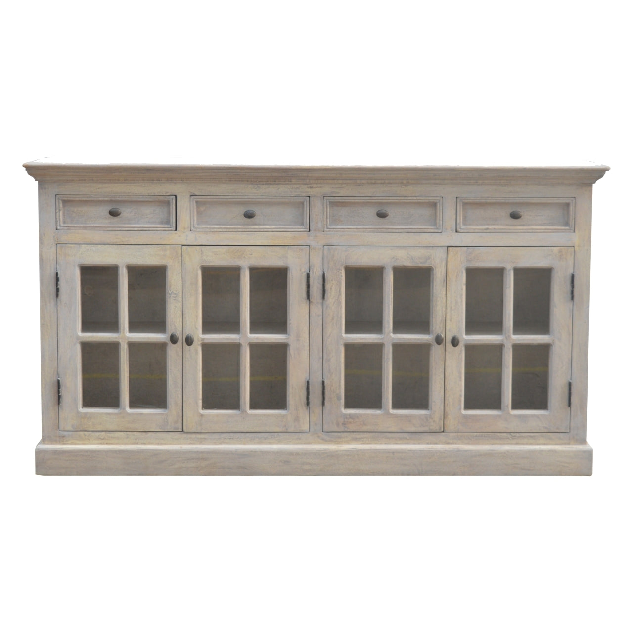 Solid Wood Stone Acid Wash Glazed Sideboard