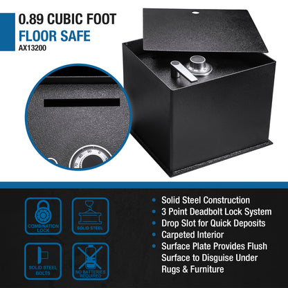 0.89 CUBIC FT FLOOR SAFE