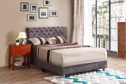 Stylish Transitional Upholstered Bed