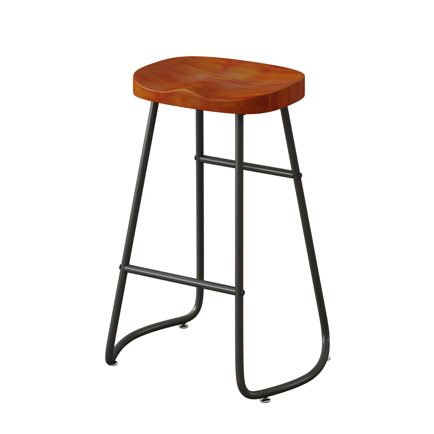 29.52" Stylish and Minimalist Bar Stools Set of 2, Counter Height Bar Stools, for Kitchen Island, Coffee Shop, Bar, Home Balcony, Brown