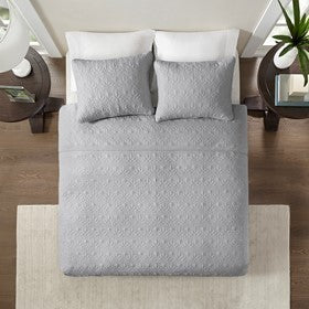 Reversible Quilt Set Grey King/Cal King