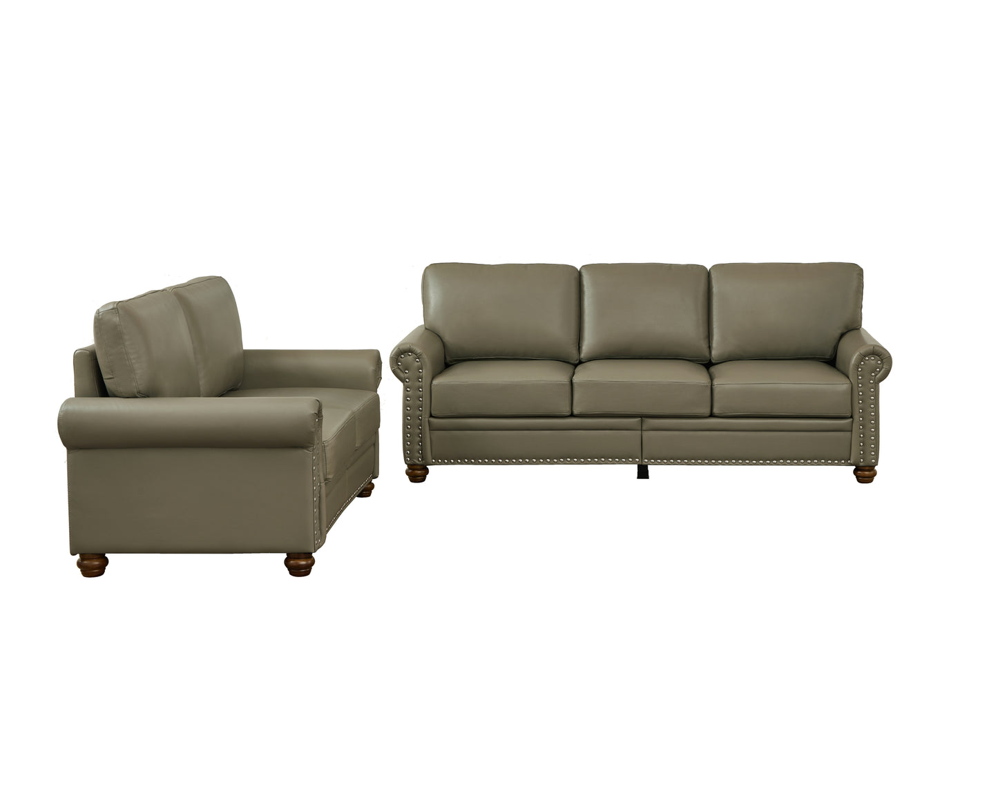 Living Room Sofa with Storage Sofa 2+3 Sectional Taupe Faux Leather