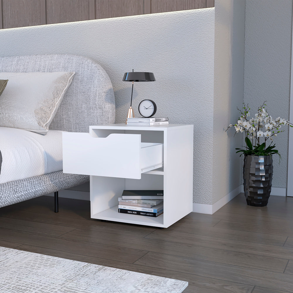 Nightstand Altheimer, Bedroom, White