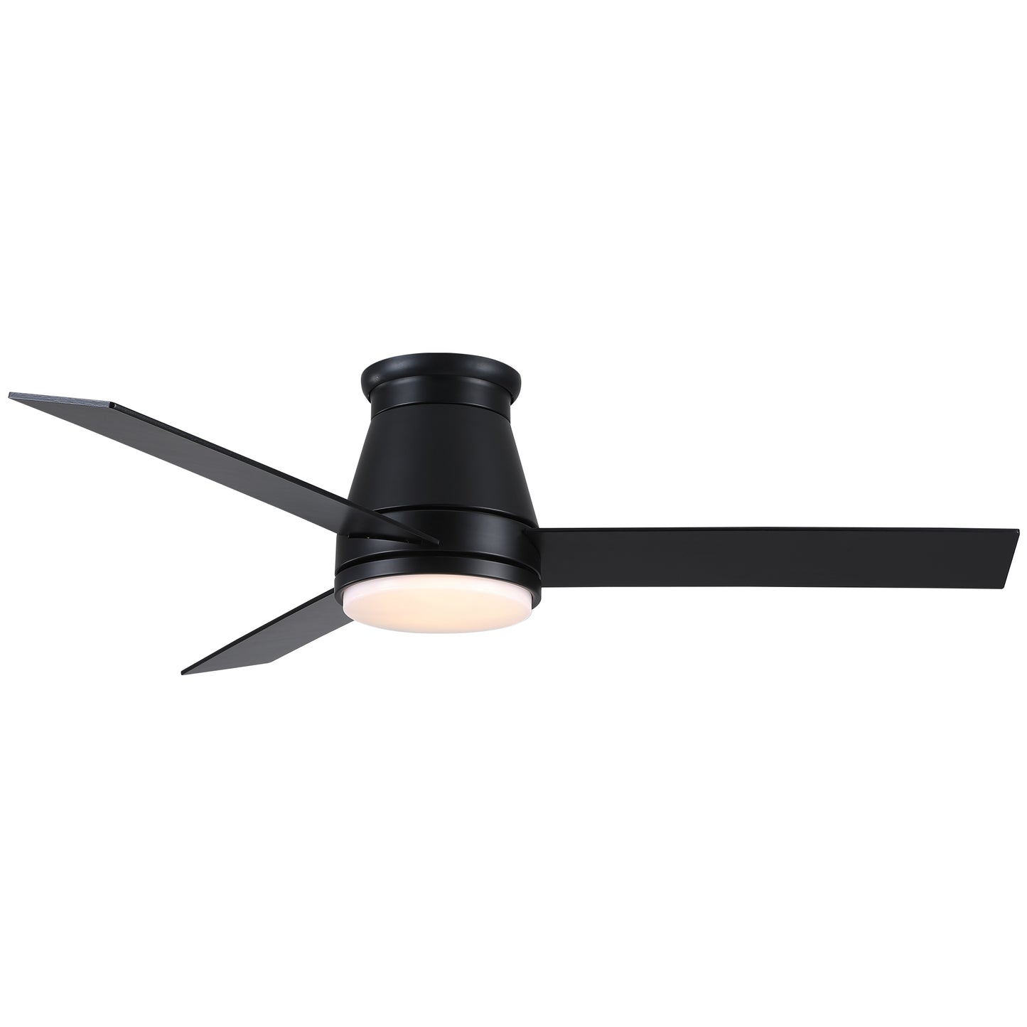 48" Black Lowe Profile Ceiling Fan with Light