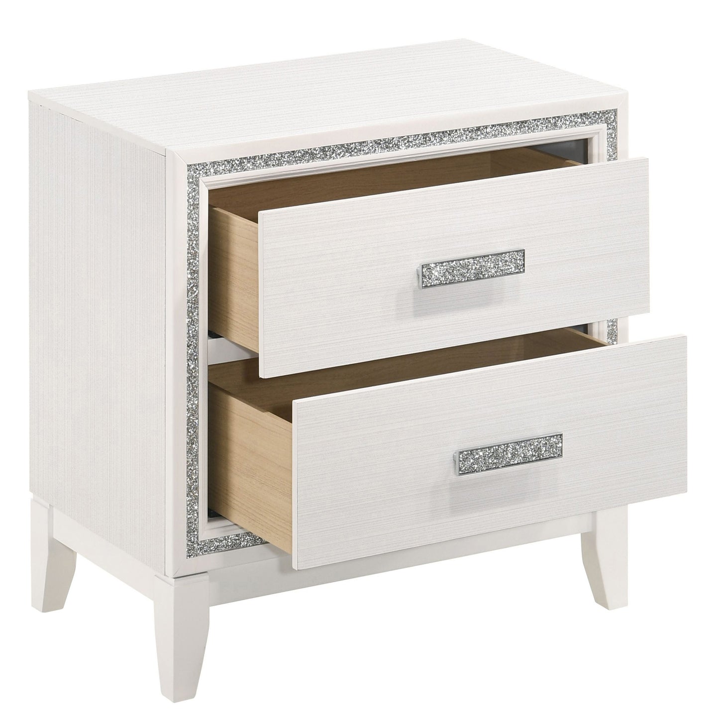 White 2-drawer Nightstand