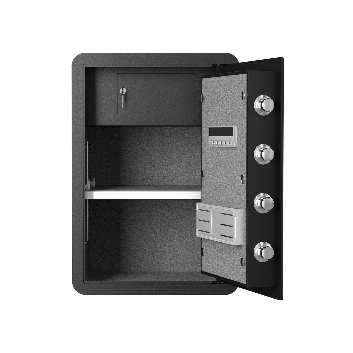 High Security Large-sized Safe Box with Fireproof and Waterproof Bag, 3.0 Cub Feet Safe with Electronic Password Lock,Safe with Private Inner Cabinet for Home,Office and Hotel