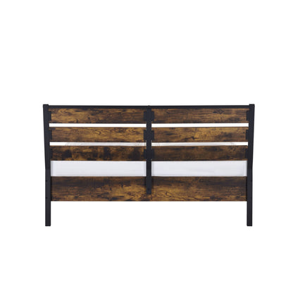 Juvanth Rustic Oak & Black Finish E. King Bed