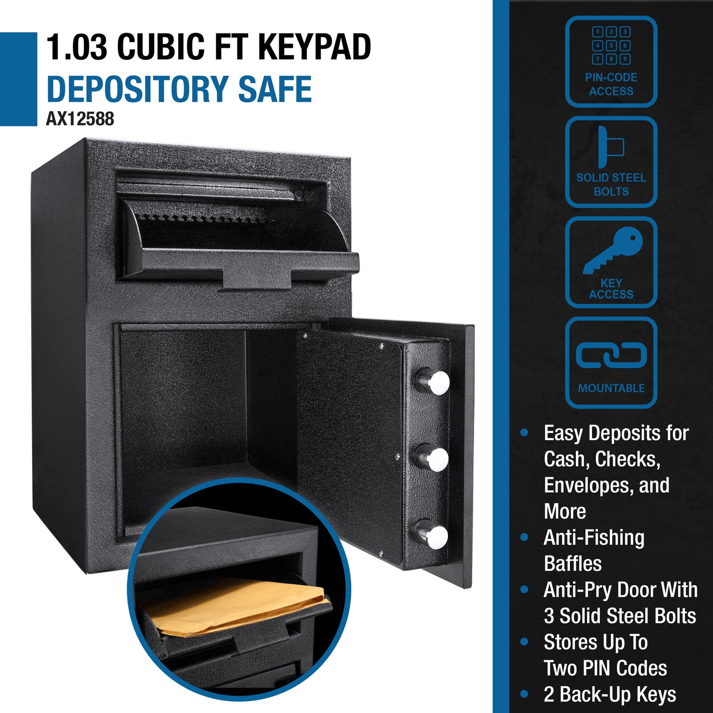 Dx200 Keypad Depository Safe