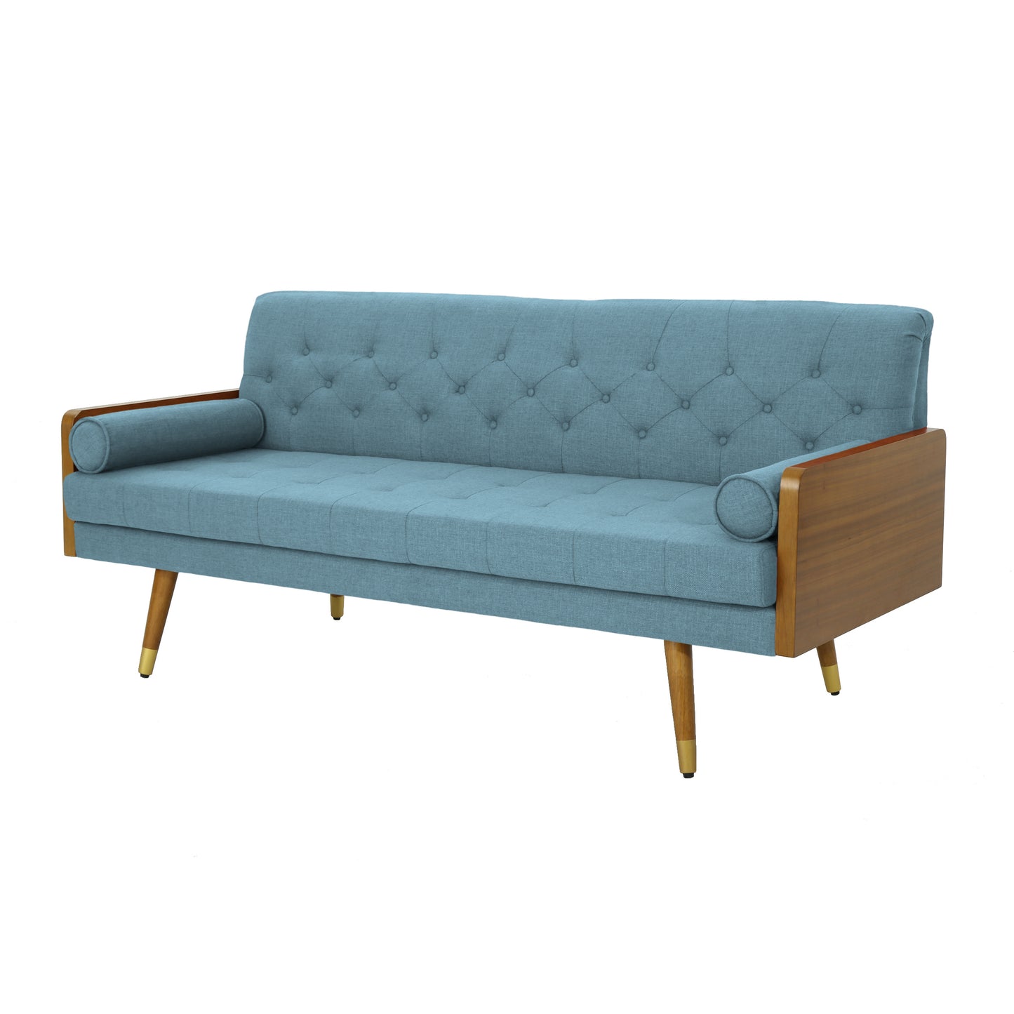 Aidan Mid Century Modern Tufted Fabric Sofa